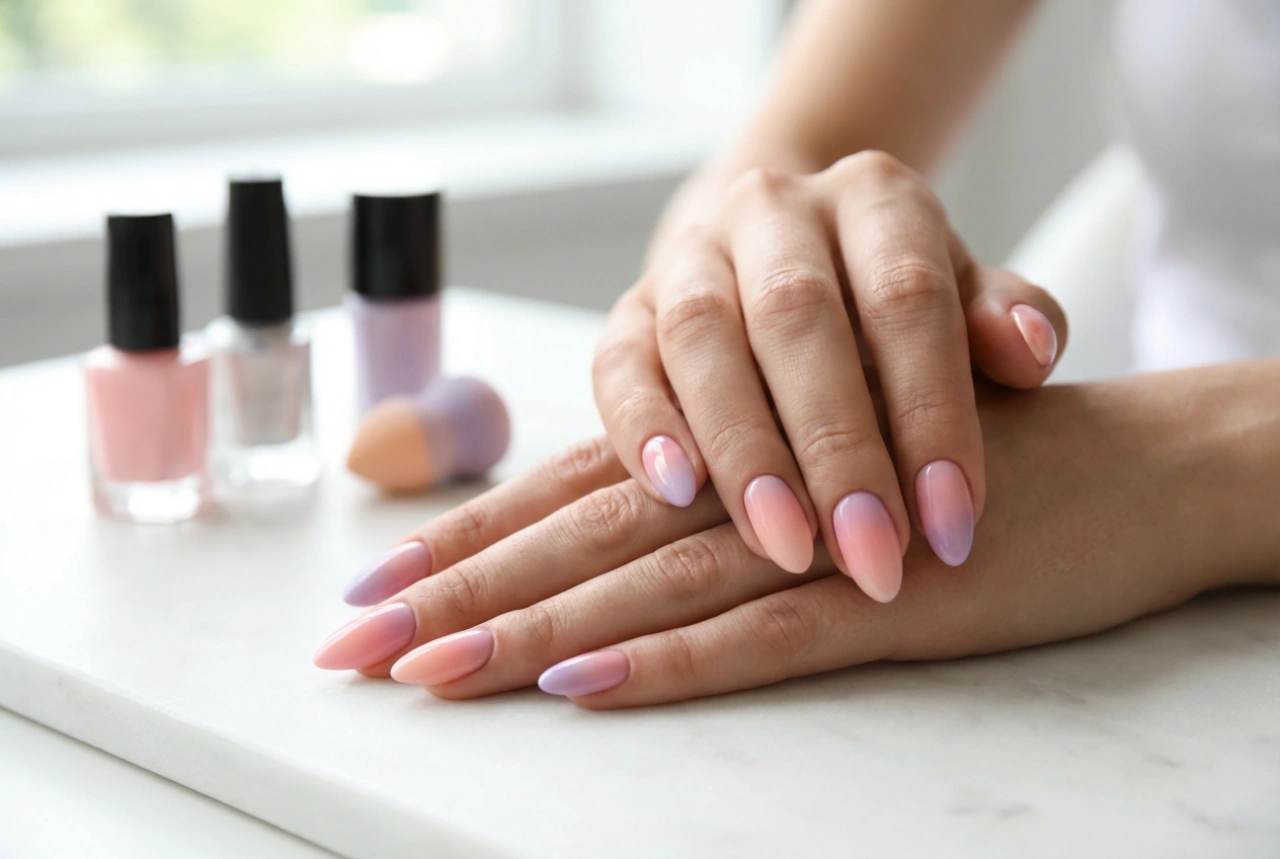 Farverig manicure: Tre enkle metoder til ombre-negle