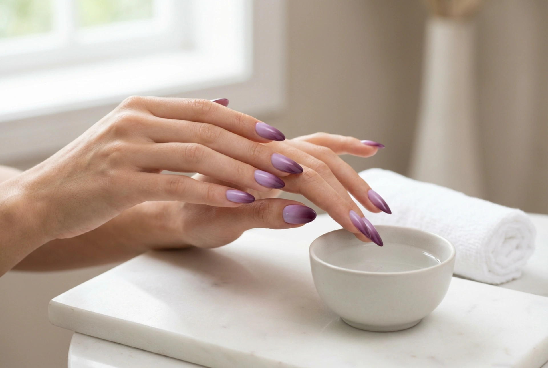 Guide: Lilla ombre negle, fra lavendel til blomme