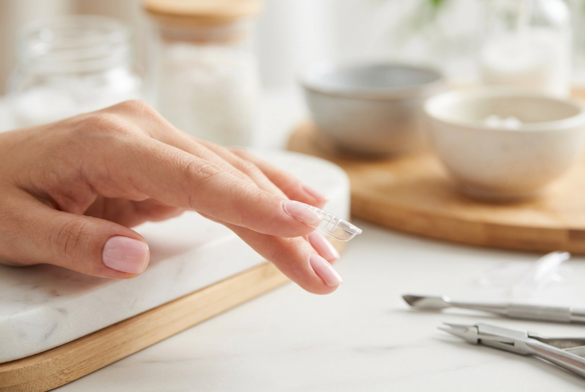 Skabeloner til negleforlængelse: tilpasning, påføring og sikker fjernelse