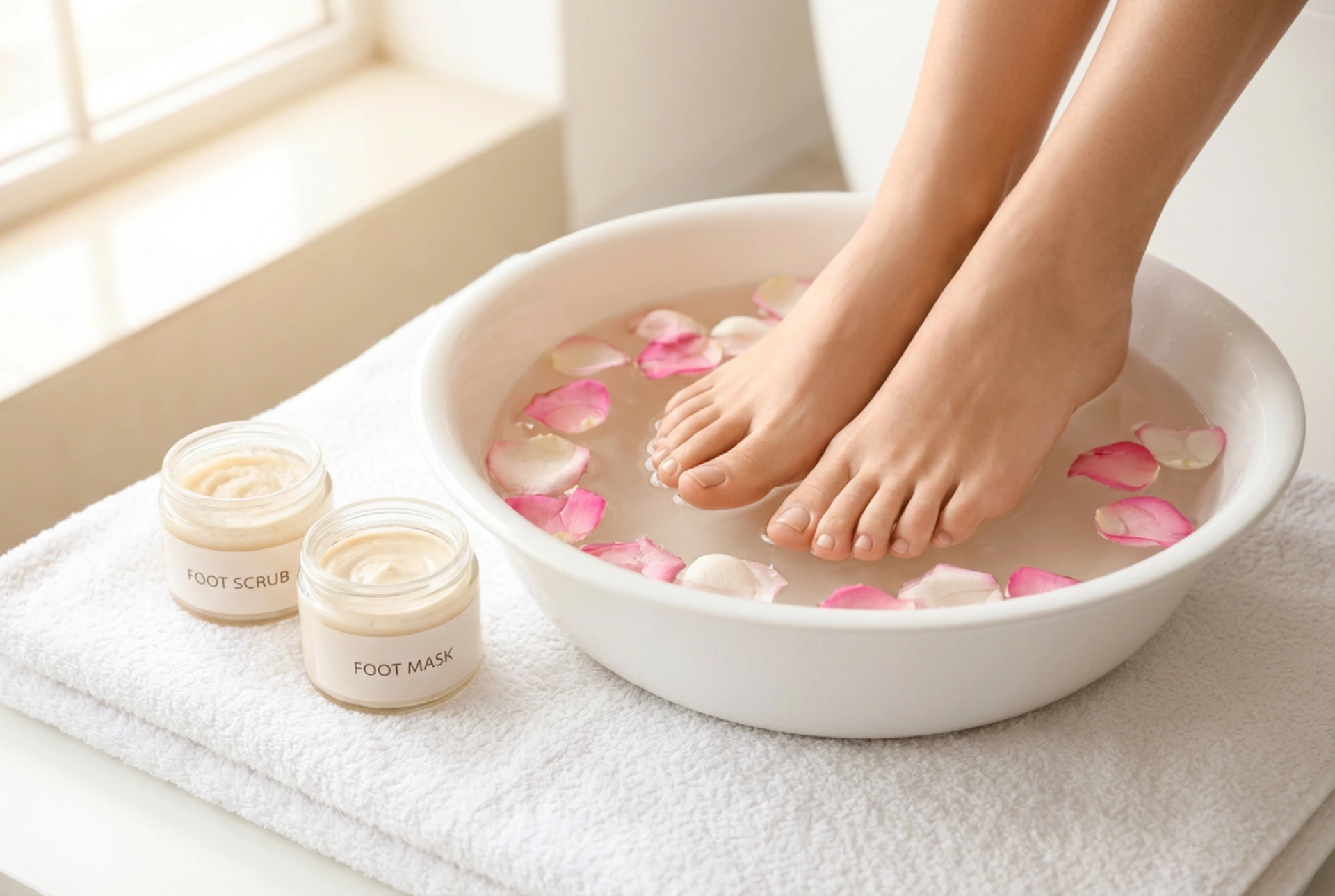 Spa-pedicure: afslapning derhjemme, iblødsætning, peeling og fodmaske