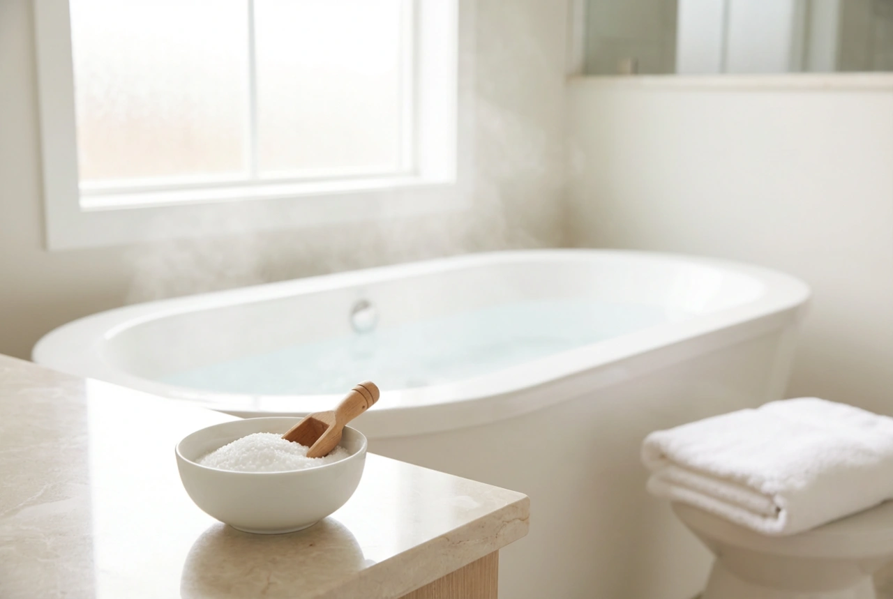 Sådan forbereder du et bad med epsomsalt: epsomsalt til badet trin for trin