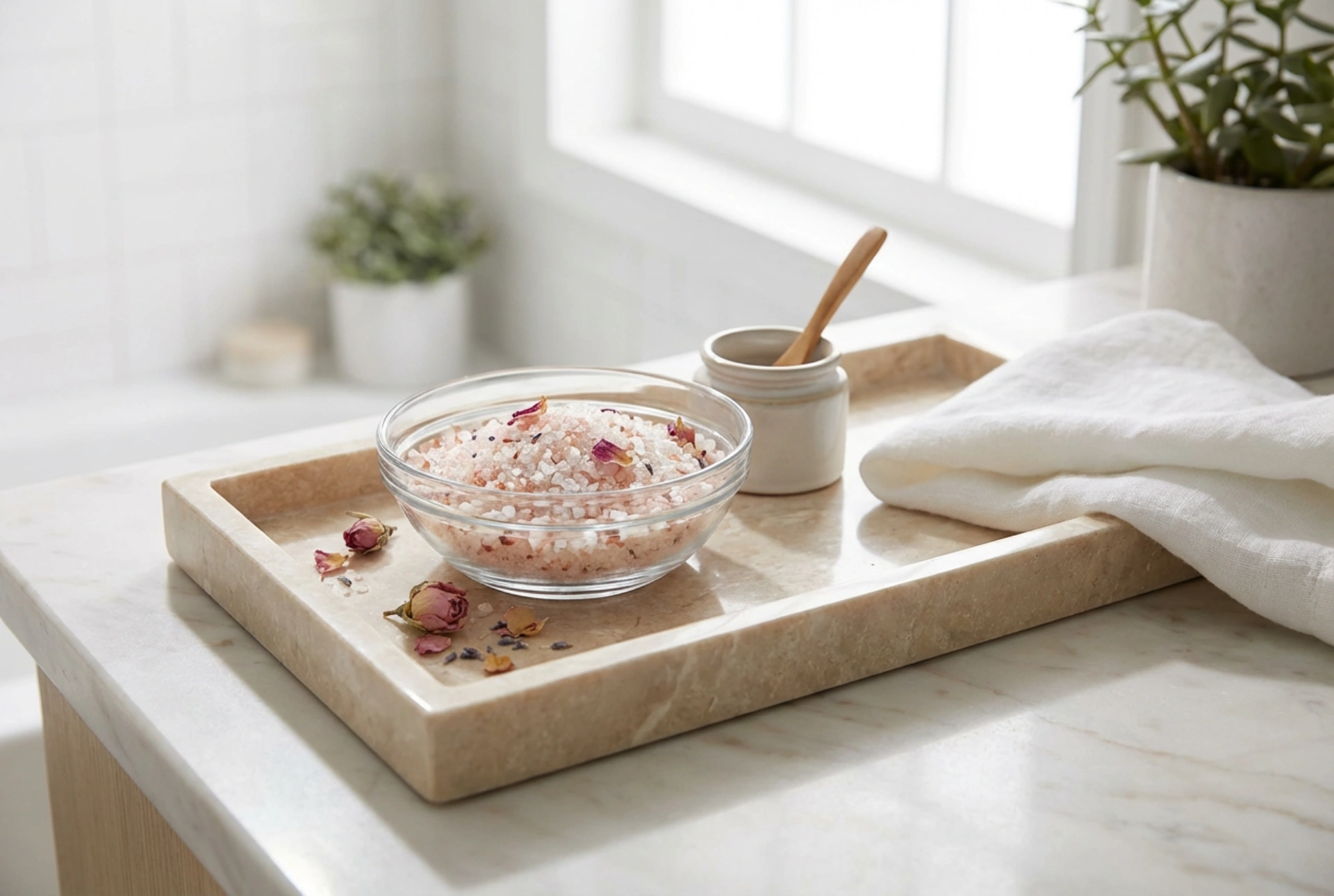 Badesalt: Sådan skaber du afslapning i badekarret og plejer din hud