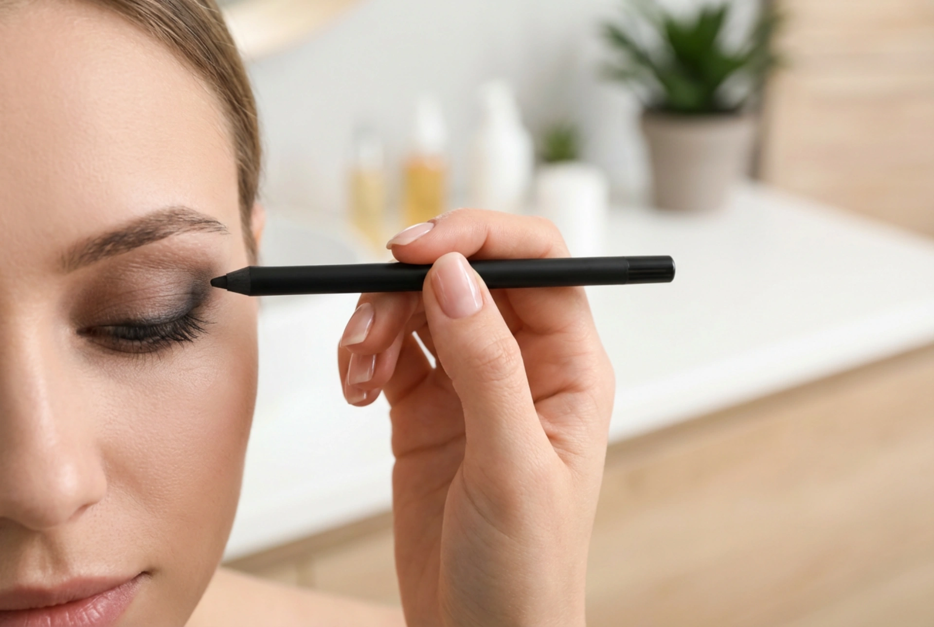 Sort eyelinerblyant: blød streg, tightlining og smokey eyes til forskellige øjenformer