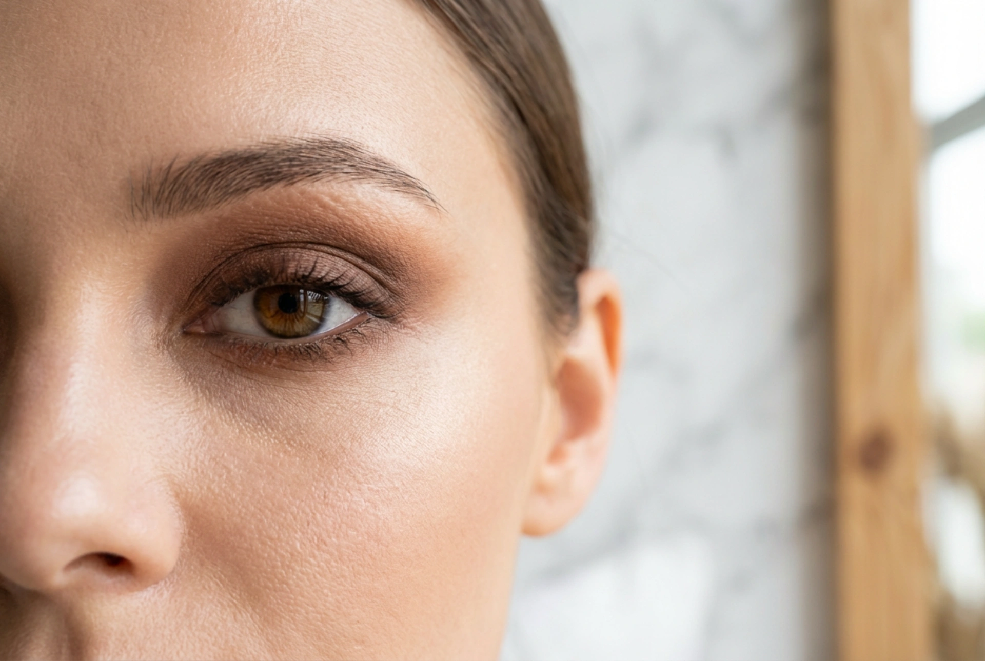 Brunt smoky eye: Varme toner og blød udtoning
