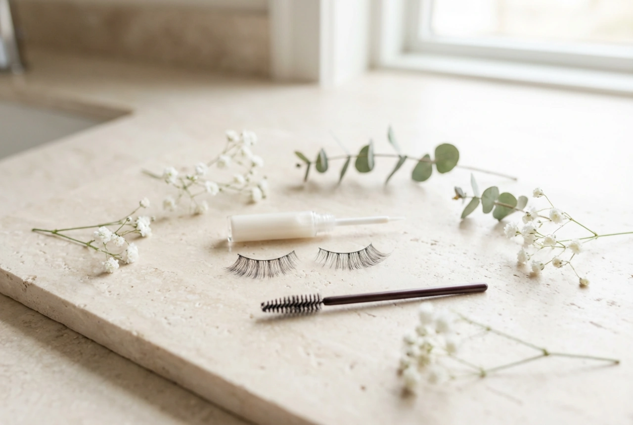 Kunstige vipper med et naturligt resultat: Tilpasning, limning og styling