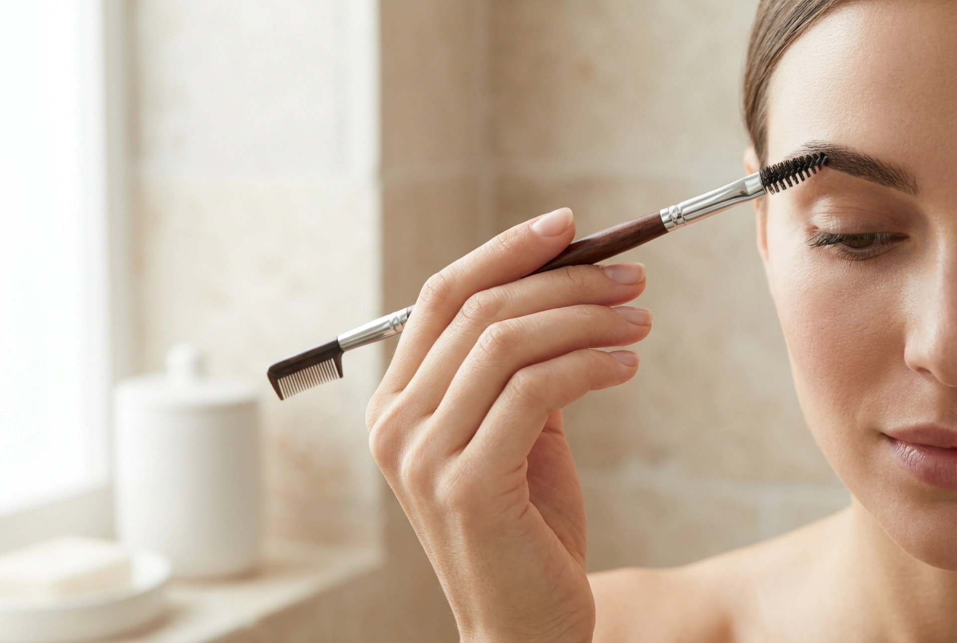 Øjenbryns- og øjenvippekam: Sådan styler du hårene og kombinerer den med en børste