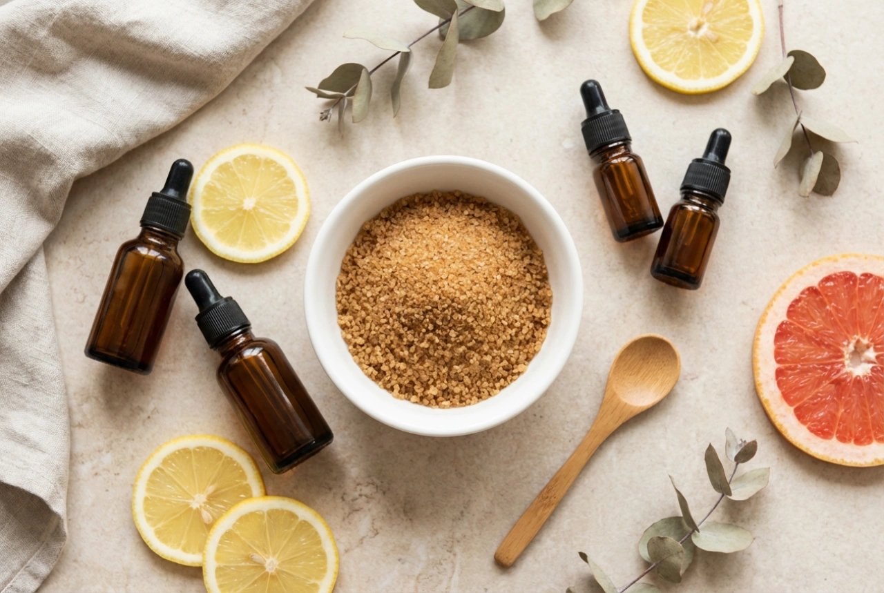 Hjemmelavet sukkerscrub: gennemprøvede proportioner og dufttilsætninger