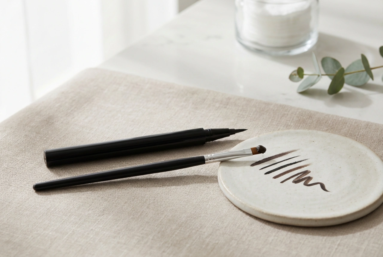 Eyeliner som pen eller med pensel: sådan vælger og tegner du en lige streg