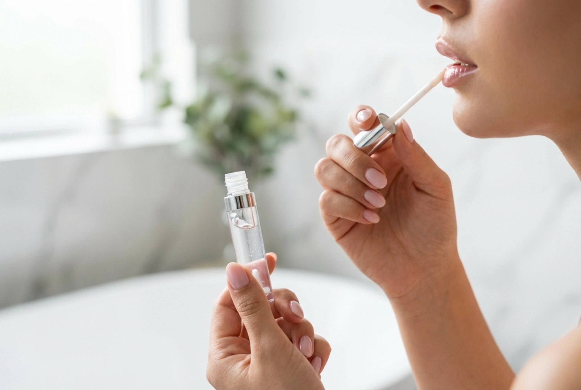 Lipgloss uden klæbrighed: påføring, lagdeling og fiksering