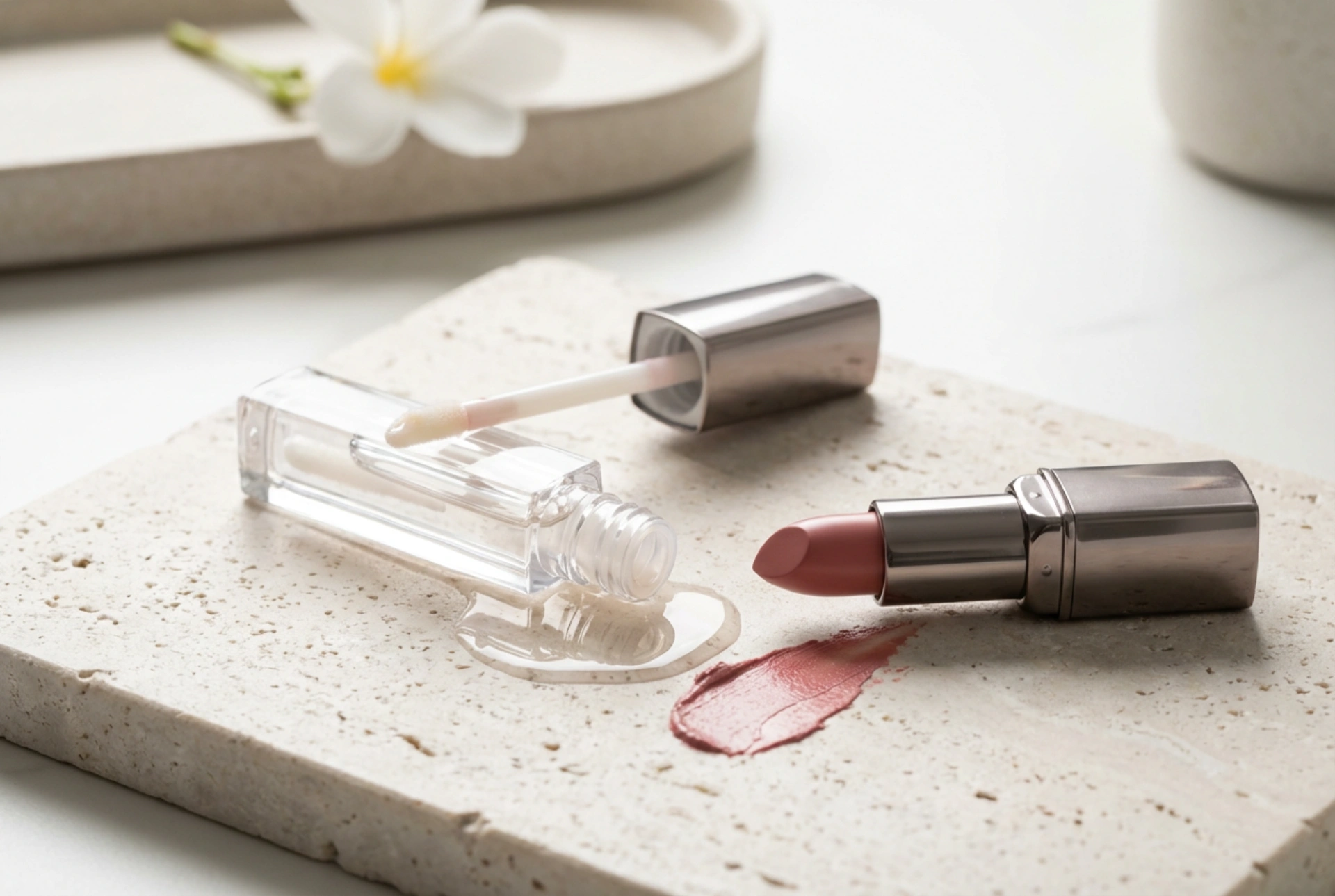 Lipgloss til dag og aften: påføring og kombination med læbestift