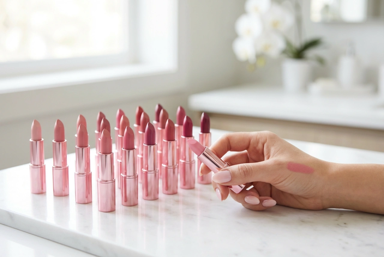 Lyserød læbestift til hverdag og fest: valg af nuance og påføring